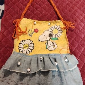 Yellow and Blue Snoopy Tote Bag
